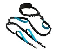 Yarryuter Reflective Dual Dog Leash for 2 Dogs Padded Handles Dual Dog Leash for Medium Large Dogs Training Jogging Running B