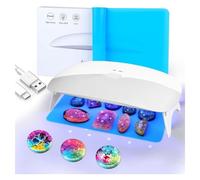 Yarryuter Resin UV Lamp, 48W Fast Curing UV/LED Resin Lamp Plastic with 30Pcs Dual Lightsource Lamp Beads for UV Resin Kit