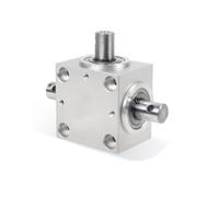 Yarryuter Right Angle Steering Gear 90° Angel Drive, for DIY Mechanical Project, Includes Dual Output Shaft 15mm in Different Directions