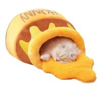 Yarryuter Seasons Universalize Plush Mat Cats Cushion Basket Honey Jar Shape Pet Supplies for Small Cat 1Set
