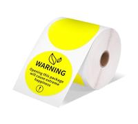 Yarryuter Shipping Label Printer Label Sticker Round Label Square Label DIY Logo Design Small Business 2X2 750Pcs Yellow Easy to Use
