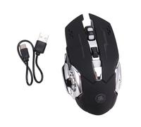 Yarryuter Silent Wireless Mouse USB Rechargeable Gaming Computer Rechargeable Bluetooth Mouse for PC and Laptop Black