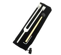 Yarryuter Silver Extended 25cm Ear Cleaning Tuning Fork 128HZ Tuning Fork with Wrench, Cloth Bag and Hammer