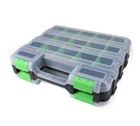 Yarryuter Small Parts Storage Container with 34 Compartments Multipurpose Tools Organizer Box for Nuts Screws Fasteners Hardware