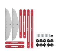 Yarryuter Stair Tread Template Tool 9Inch-54Inch Adjustable Length Stair Measuring Tool Jig for Stair Treads Suitable for Stairs Red