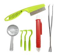 Yarryuter Tick Removal Tool with Storage Box 7Pcs Kit, Tick Removal Kit for Dogs Cats Pet Tick Comb