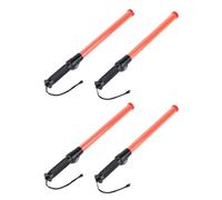 Yarryuter Traffic Batons, LED Traffic Control Stick,Safety Light Batons, Signal Batons for Parking and Airports, 21 Inches, 4Pcs Easy to Use Orange + Black