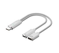 Yarryuter USB C OTG Cable Phone Adapter withPD Charging Plug Clear Conversion forSmartphone Laptop Tablet White