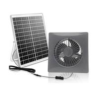 Yarryuter Ventilation 6-Inch High-Speed Solar Silent Fan with 8W Panel Shed Solar Exhaust Fan for Chicken Coops,Greenhouses,Sheds A