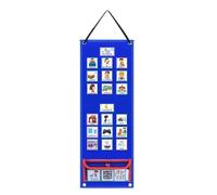 Yarryuter Visual Schedule for Kids Daily Routine Chart with 70 Cards Blue Felt Autism Learning Behavioral Tool for School