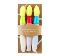 Yarryuter Washable Sidewalk Chalk Paint Brush Set Soft with Foam Brush Head Chalk Paint Stick Children's Gifts Kid's Paintbrush