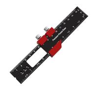 Yarryuter Woodworking Pocket Ruler Aluminum Alloy Slide Ruler Inch & Metric T-Type Scribing Ruler Square Layout 160mm