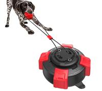 Yaruiguang Upgraded Suction Cup Dog Tug Toy - Mechanical Locking Vacuum Base with 150+ Lbs Pull Strength, Interactive Tug of War Rope Toy for Aggressive Chewers Large Dogs (Red)