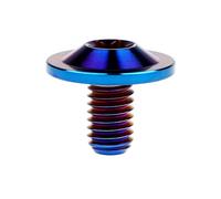 Yaruijia 1Pcs Titanium Bolt M6X10/15/20mm Torx Head Screw for Riding Brake Level Stem Bike Parts Fasteners (Burn Blue, M6x10mm)