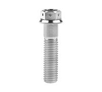Yaruijia 1Pcs Titanium Bolts M10 x 20 25 30 35 40 45 50 55 60 65 70 75 80 85 90mm Pitch 1.25/1.5mm Flange Head Bolts Hex Socket Screws (Titanium, M10x45mm,pitch 1.25mm)