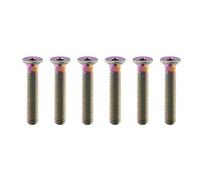 Yaruijia Bike Headset Top Cap Titanium Bolt M6x35mm Flat Head Torx Screws Pack of 6 (M6x35mm, Rainbow)