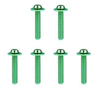 Yaruijia Titanium Bolt M5 M6x10 12 15 20 25 30 35mm T25 T30 Torx Head Screw for Motorcycle Accessories Pack of 6 (Green, M6x25mm)