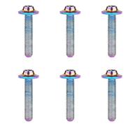 Yaruijia Titanium Bolt M5 M6x10 12 15 20 25 30 35mm T25 T30 Torx Head Screw for Motorcycle Accessories Pack of 6 (Rainbow, M5x30mm)