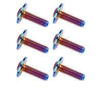 Yaruijia Titanium Bolt M6X10/15/20mm Torx Head Screw for Riding Brake Level Stem Bike Parts Fasteners Pack of 6 (Burn Blue, M6x20mm)