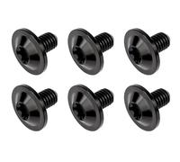 Yaruijia Titanium Bolt M6X10/15/20mm Torx Head Screw for Riding Brake Level Stem Bike Parts Fasteners Pack of 6 (Black, M6x10mm)