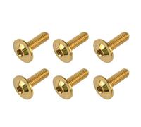 Yaruijia Titanium Bolt M6X10/15/20mm Torx Head Screw for Riding Brake Level Stem Bike Parts Fasteners Pack of 6 (Gold, M6x20mm)