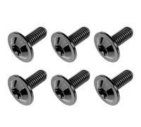 Yaruijia Titanium Bolt M6X10/15/20mm Torx Head Screw for Riding Brake Level Stem Bike Parts Fasteners Pack of 6 (Black, M6x15mm)