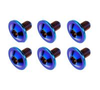 Yaruijia Titanium Bolt M6X10/15/20mm Torx Head Screw for Riding Brake Level Stem Bike Parts Fasteners Pack of 6 (Burn Blue, M6x10mm)