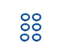 Yaruijia Titanium M4 M5 M6 M8 M10 Titanium Flat Washer 6AL4V Aerospace Grade 5 Titanium Sealing Ring for Screw Bolt Nut Pack of 6 (Blue, M5)