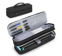 YARWO Double Layers Portable Printer Case Compatible with JADENS, Aixiqee, MUNBYN, Phomemo M08F, Itari M832 and Most Wireless Thermal Printer, Mobile Printer Storage Bag for Papers & USB Cable, Black