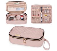 YARWO Insulin Cooler Travel Case, Medical Bag for Travel for Diabetic Care Kits, EpiPen Carrying Case Insulated, Portable Diabetes Supplies Storage Bag with Extra Folding Pouch, Dusty Rose(Bag Only)