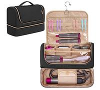 Yarwo Travel Case Compatible with Dyson Airwrap Styler Complete, Double Layers Portable Travel Organiser Bag for Airwrap Styler and Attachments, Black, Patent Pending