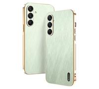 Yarxiawin Phone Case for Samsung A36 5g Shockproof, Golden Thread Texture for Samsung Galaxy A36 5g Case Silicone Slim Black Protective Cover Leather Anti-Fingerprint (Green)