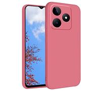 Yarxiawin Phone Case for Xiaomi Redmi Note 14 4g Silky Soft Touch Purple, Aesthetic Protective Case Silicone Slim Anti Fingerprint Shockproof Cover Cute (Camellia Red)