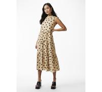Yas A Line Sleeveless Tiered Dress BEIGE,BLACK 2XL