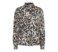 YAS Women's alira LS Shirt S. Noos Blouse, Black/AOP: Leo Print, S