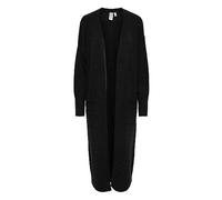 YAS Women's balis Ls Long Knit Cardigan S. Noos Sweater, Black, M