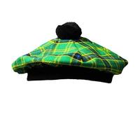 YAS Designer Scottish Hat Tam o' Shanter Tammy Jimmy Flat Bonnet in Many Tartans (UK, Alpha, One Size, American Green)