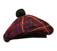 YAS Designer Scottish Hat Tam o' Shanter Tammy Jimmy Flat Bonnet in Many Tartans (UK, Alpha, One Size, Cameron of Erracht)