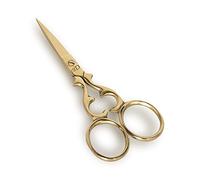 YAS Embroidery Scissors Stainless Sharp Tip Classic 3.75” Small Scissors for Sewing Crafting - Hair, Moustache & Cuticle (Gold)