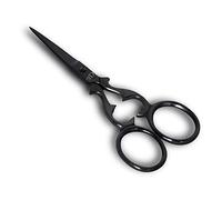YAS Embroidery Scissors Stainless Sharp Tip Classic Small Scissors for Sewing - Hair, Moustache & Cuticle Scissors DIY Tools for Craft, Cross Stitch, Needle Work & Art Work (Black Curved)