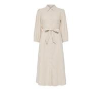 YAS Flaxy 3/4 Linen Shirt Dress Noos, Birch, 14