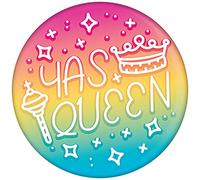 Yas Queen Badge Pink 3.1x3.1cm