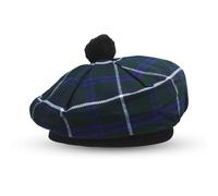 YAS Scottish Hat Tam o' Shanter Tammy Jimmy Flat Bonnet in Many Tartans (Blue Douglas),One Size
