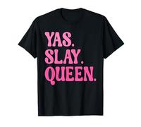 Yas Slay Queen Quote Groovy Gradient T-Shirt