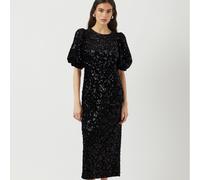 Yas Sofie Sequin Midi Dress BLACK 2XL