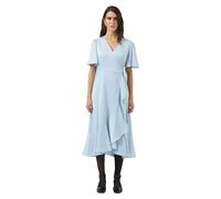 Yas Thea 2/4 Wrap Short Sleeve Midi Dress Blue 46 Woman