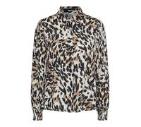 YAS Women's alira LS Shirt S. Noos Blouse, Black/AOP: Leo Print, S