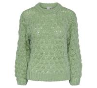 YAS Women's Bubba LS Knit Pullover S. Noos Jumper, Quiet Green, M