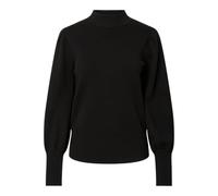 YAS Women's Fonny LS Knit Pullover S. Noos Knitted Jumper, Black, L