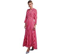 YAS Women's Yassavanna Long Shirt Dress S. Noos Dress, Cyclamen/Stripes: Bittersweet, XL